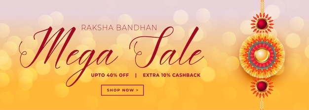 Happy raksha bandhan festival sale beautiful banner