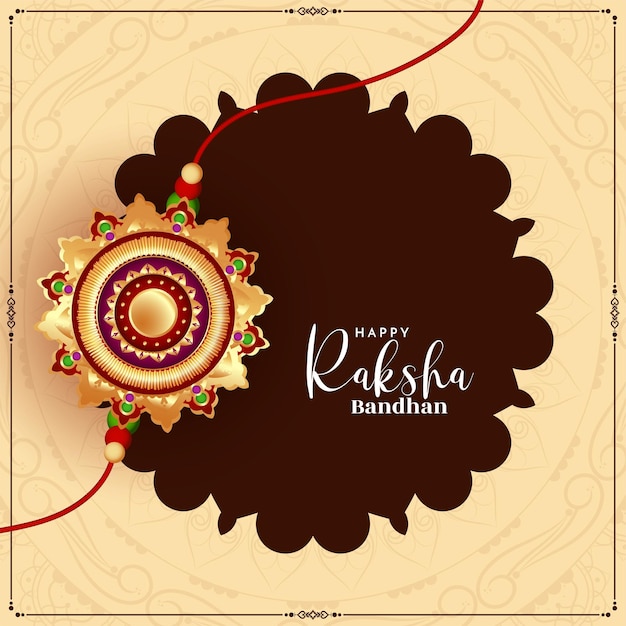 Happy Raksha Bandhan Hindu festival stylish background design