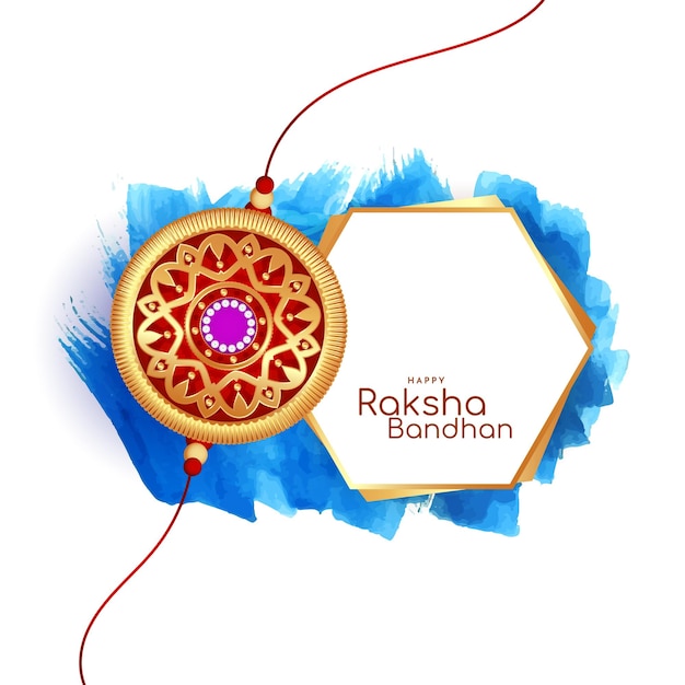 Free Vector happy raksha bandhan indian cultural festival card