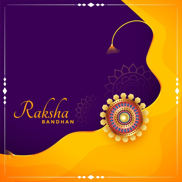 Happy raksha bandhan indian festival card 