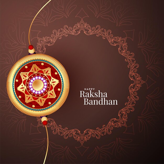 Happy Raksha Bandhan Indian festival decorative cultural background