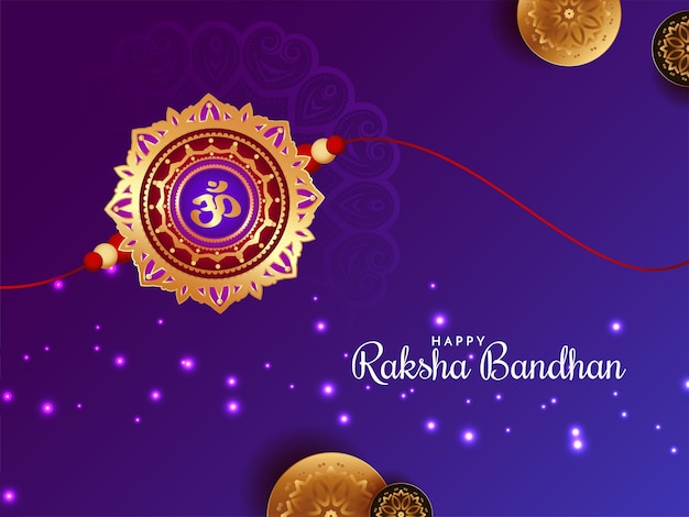 Happy Raksha Bandhan Indian festival decorative cultural background