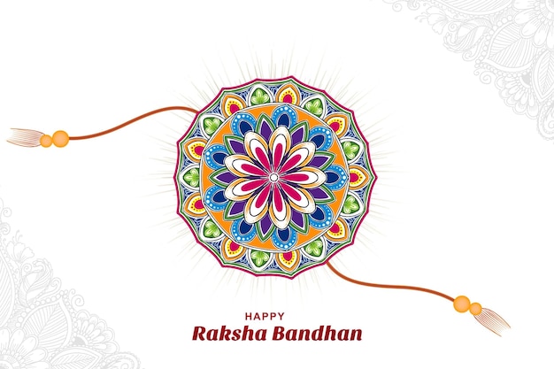 Free vector happy raksha bandhan indian traditional festival background