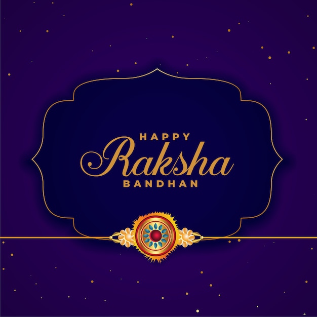 Free Vector happy raksha bandhan purple background with rakhi 