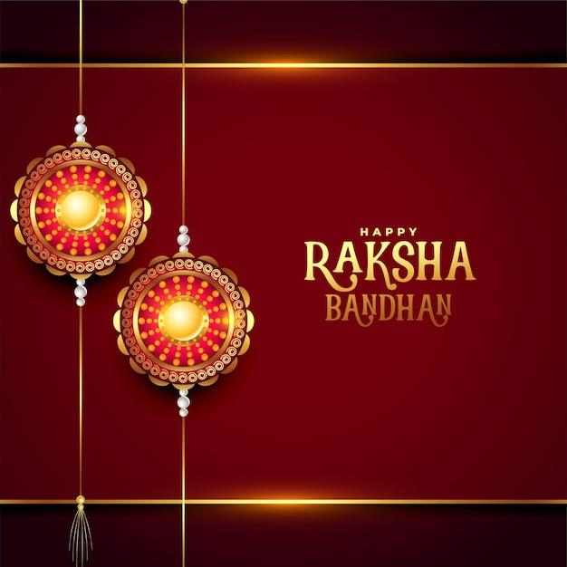 Free vector happy raksha bandhan realistic festival greeting design