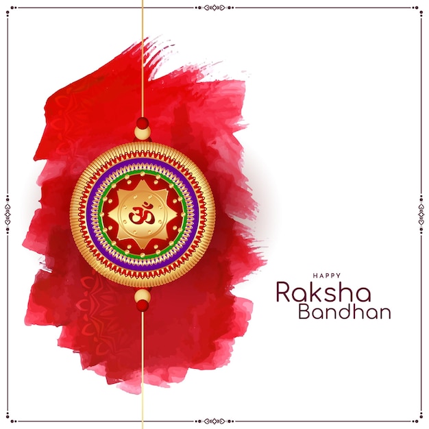 Free Vector happy raksha bandhan religious festival beautiful background