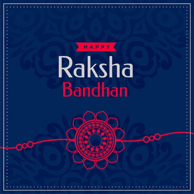 Free vector happy raksha bandhan traditional festival card design