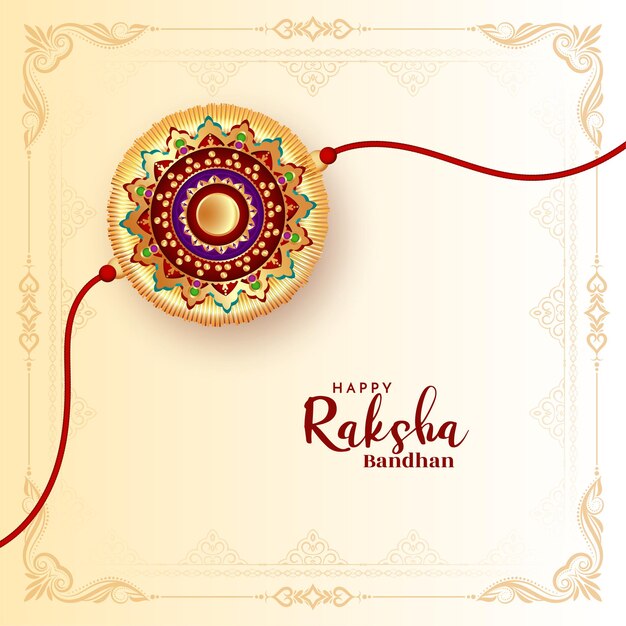 Happy Raksha Bandhan traditional Hindu festival background