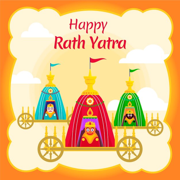 Happy rath yatra illustration