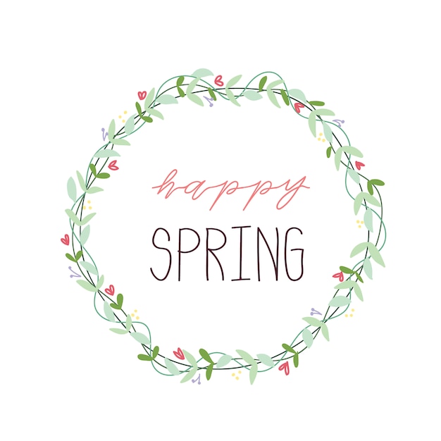 Happy spring floral background