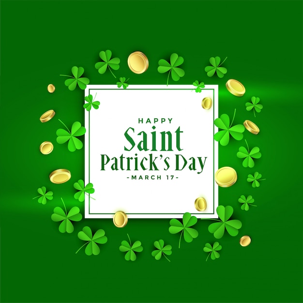 Free vector happy st patricks day green banner design