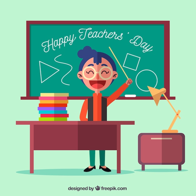 Free Vector happy teacher's day