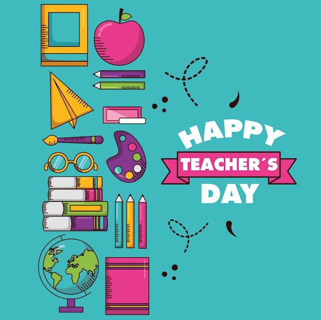 Happy teachers day card