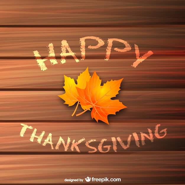 Free Vector happy thanksgiving background with leaves