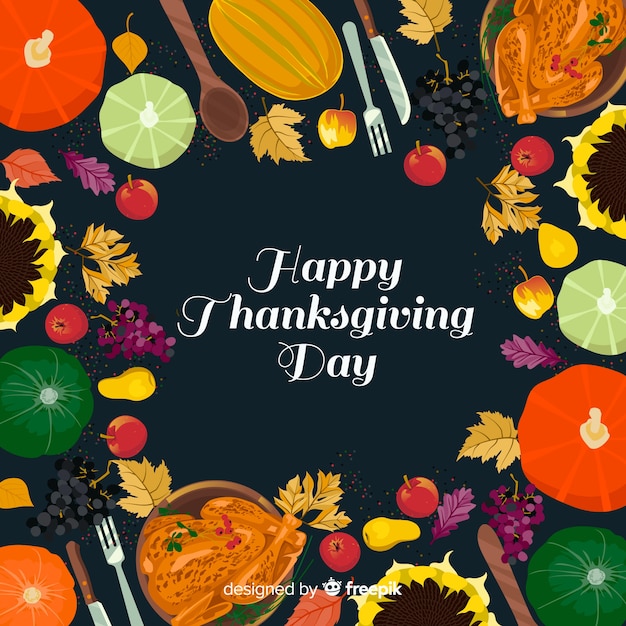 Free Vector happy thanksgiving background 