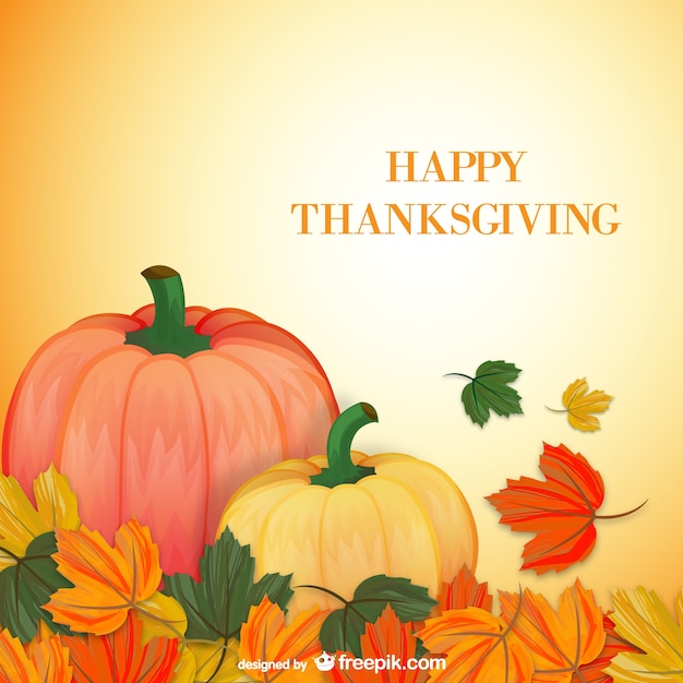 Free Vector happy thanksgiving card