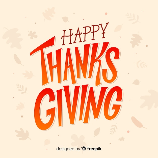 Happy thanksgiving lettering