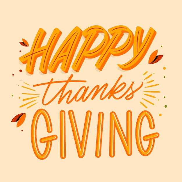 Happy thanksgiving lettering