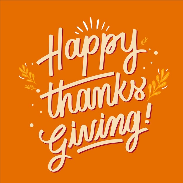 Happy thanksgiving lettering