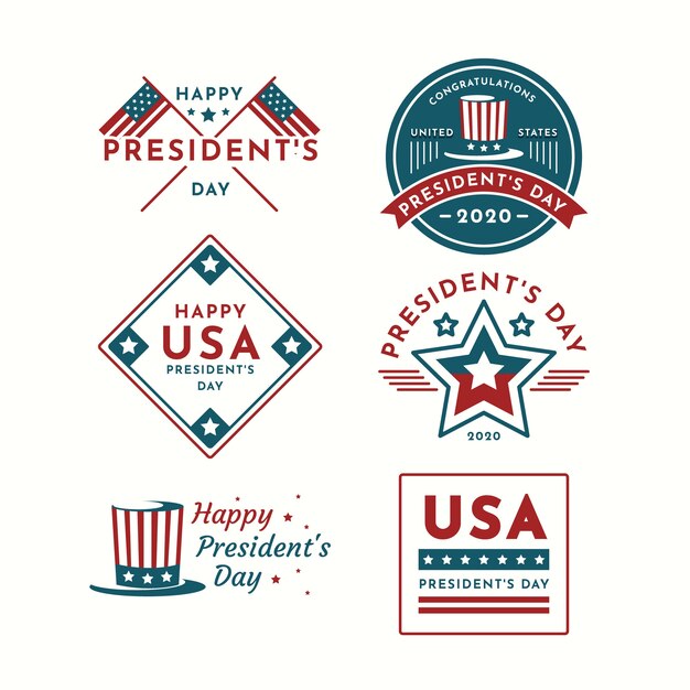 Happy usa president's day label