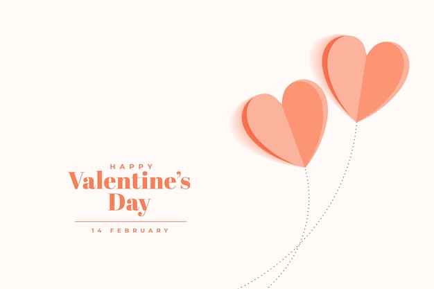 Free Vector happy valentine day eve background with love heart balloon