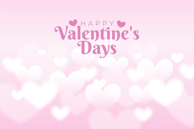 Happy valentine's day blurred background