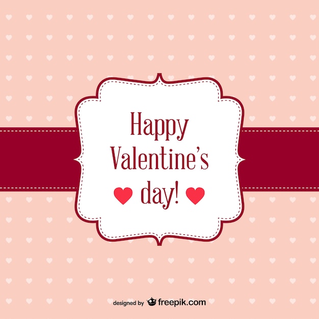 Free Vector happy valentine's day card with dots