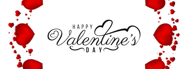 Happy Valentine's Day decorative banner template