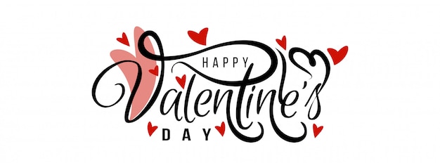 Happy Valentine's day elegant love banner template