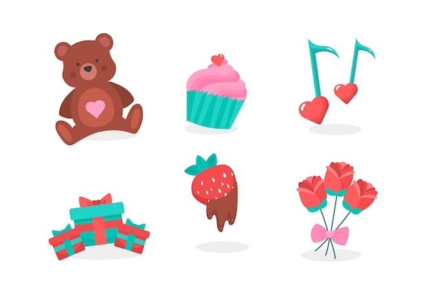 Free vector happy valentine's day element collection