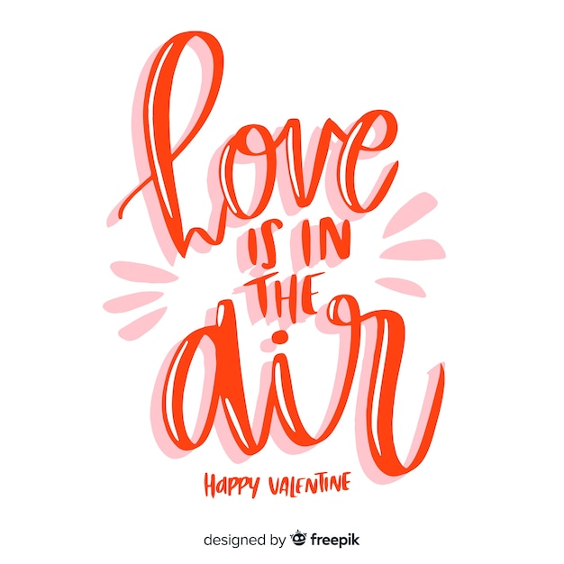 Free vector happy valentine's day lettering