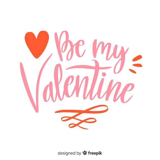 Happy valentine's day lettering