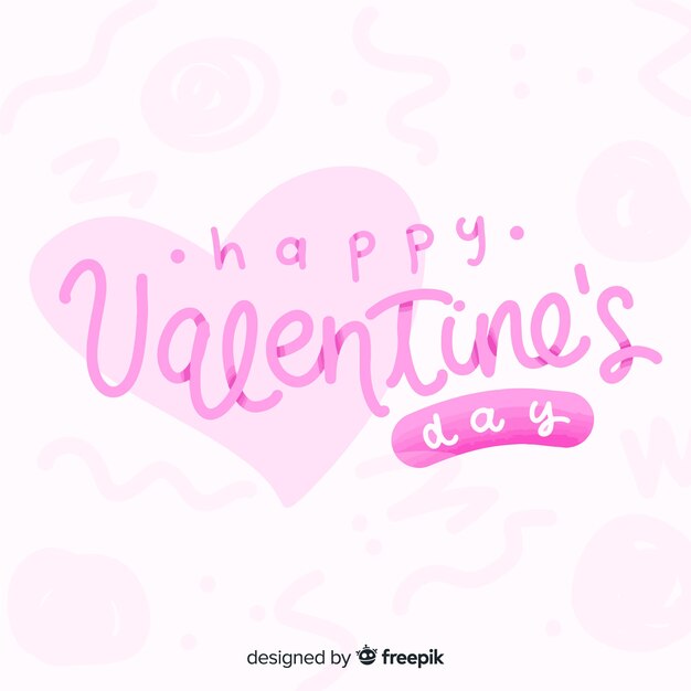 Happy valentine's day lettering