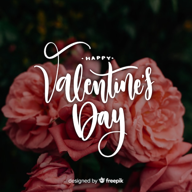 Free Vector happy valentine's day lettering