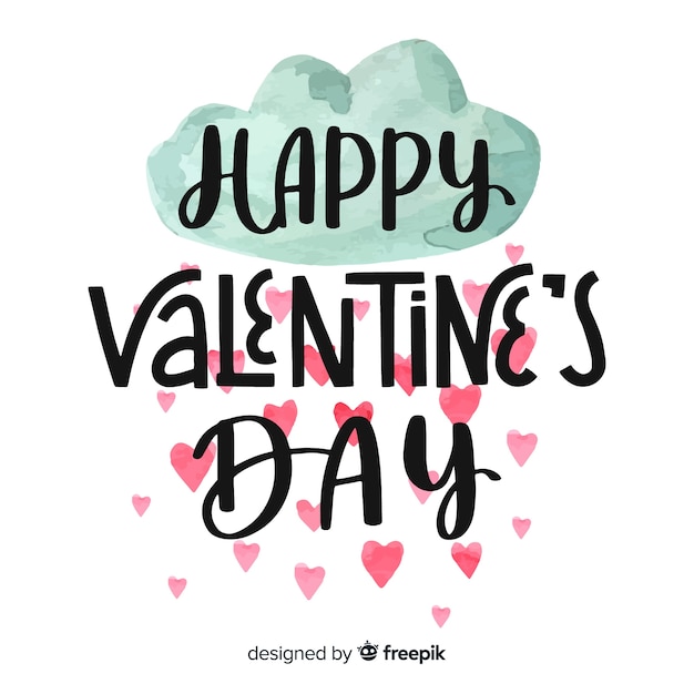 Happy valentine's day lettering