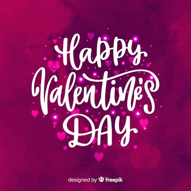 Free Vector happy valentine's day lettering