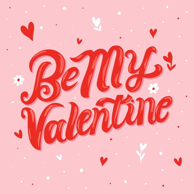 Happy valentine's day lettering