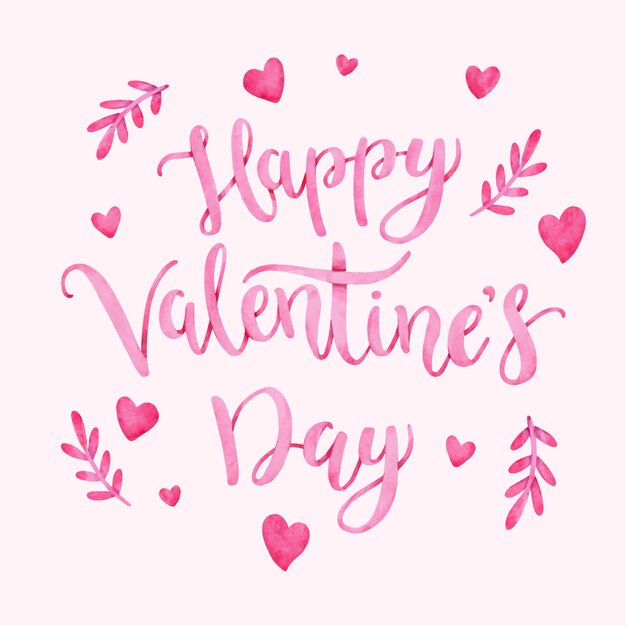 Happy valentine's day lettering