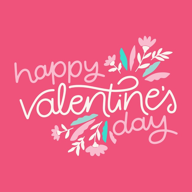 Free Vector happy valentine's day lettering