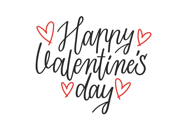 Happy valentine's day lettering