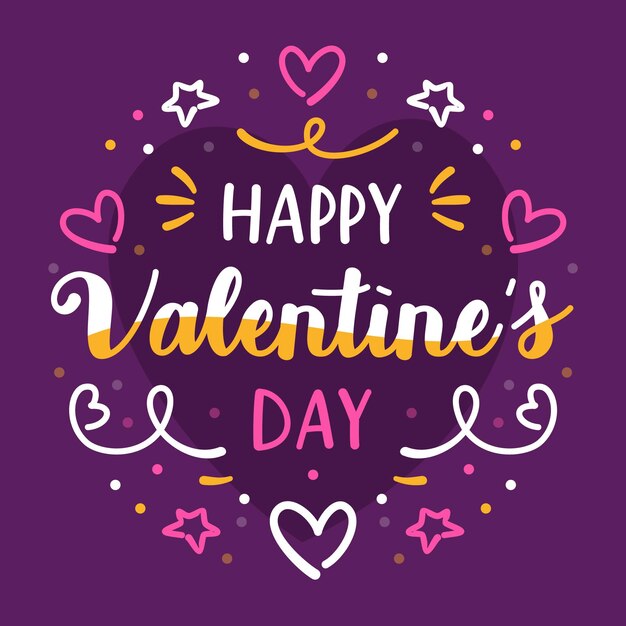 Happy valentine's day lettering