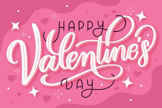 Happy valentine's day lettering