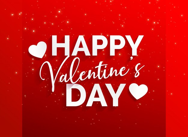 happy valentine's day red background