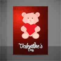 Free vector happy valentine's day teddy bear