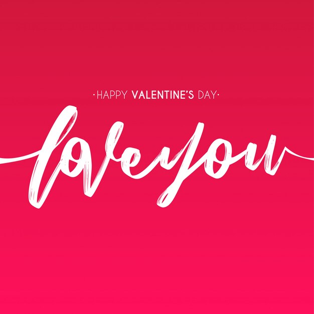 Happy valentine's day with hand draw love text