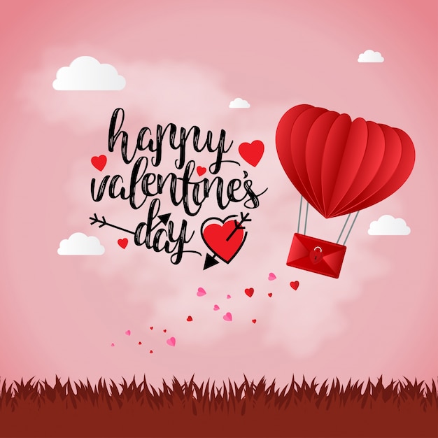 Happy Valentine's day with light background