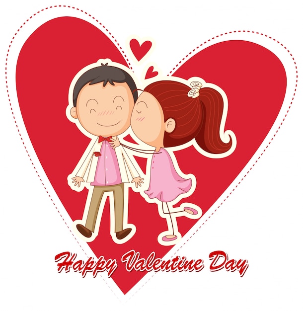 Free vector happy valentine