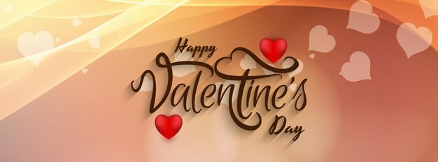 Happy Valentines Day celebration beautiful banner design vector