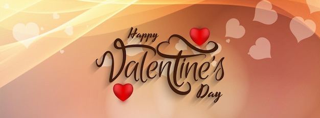 Happy Valentines Day celebration beautiful banner design vector