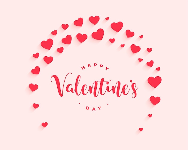 Happy valentines day decorative hearts background design